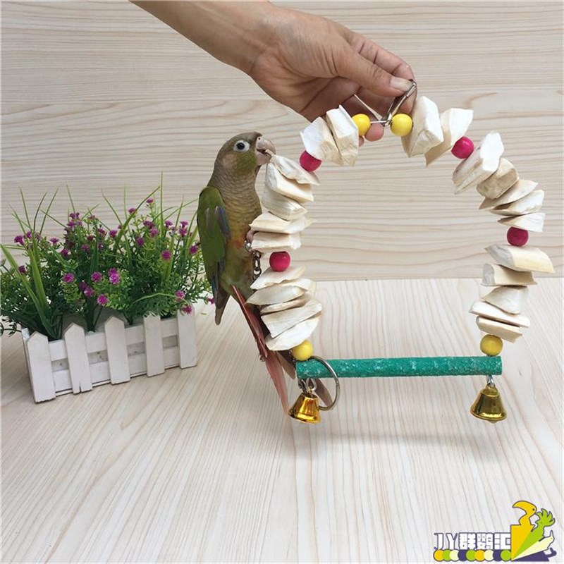 速发墨鱼骨牡秋 鸟儿虎皮千丹鹦鹉 秋千玩具用品补钙零食啃咬玩耍 - 图1