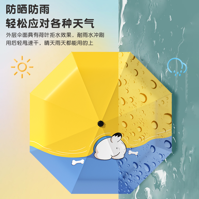 儿童雨伞学生上学专用男孩女孩全自动小学生轻便手动大童折叠大号-图0