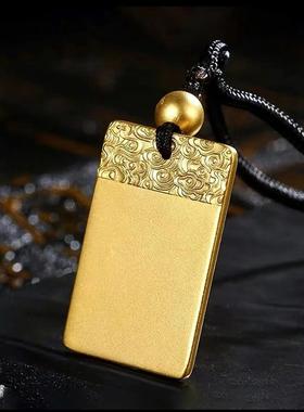 越南沙金平安无事牌吊坠