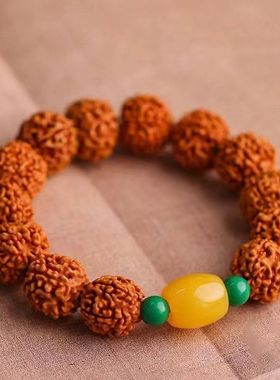 菩提菩提子蜂王手串爆肉手链