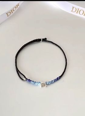 爱与自由夏日小海豚DIY手绳材料包高级感精致闺蜜情侣手绳饰品