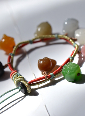 猫叔和田玉手链多宝国风国潮