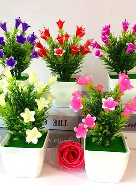 1pc Artificial Plants Bonsai Small Flowers Pot Fake Plant Po