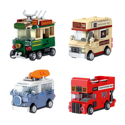 哲高积木回力车小学生儿童节礼物