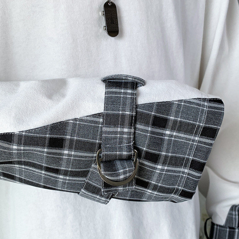 hiphop炸街男oversize高级男装卫衣 纯饰服饰T恤