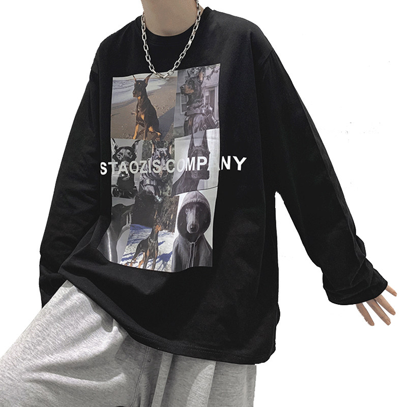 欧美长袖t恤男ins潮牌潮流卫衣 纯饰服饰T恤