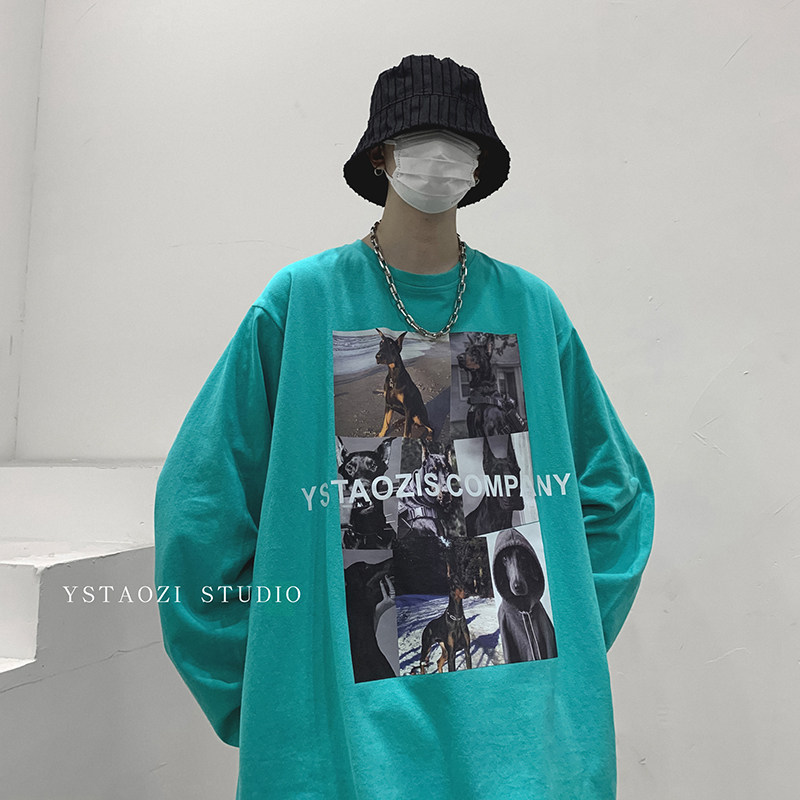 欧美长袖t恤男ins潮牌潮流卫衣 纯饰服饰T恤