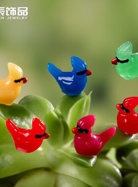 微景观迷你蜂鸟树脂小动物摆件