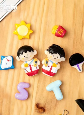 创意卡通网红人物冰箱贴小摆件