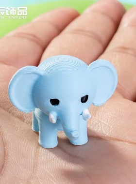 创意卡通大象树脂DIY造景摆件
