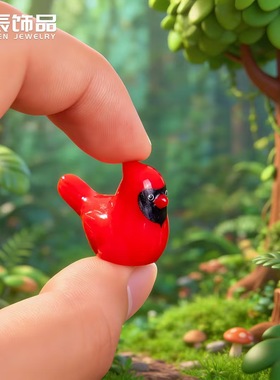 微景观峰鸟萌粒动物造景装饰摆件