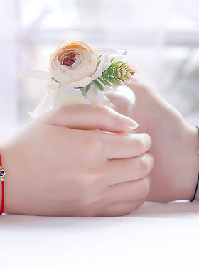 情侣手链一对款ins夏森系红绳