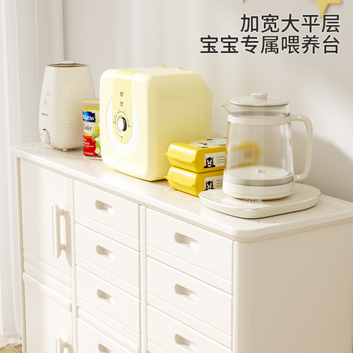 feelkids儿童玩具收纳架婴儿用品喂养台落地家用置物柜储物整理箱 - 图1