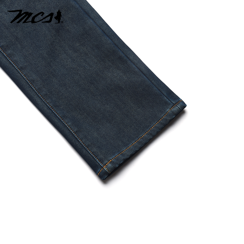 MCS源自万宝路牛仔裤男装美式复古风秋冬季新款直筒长裤百搭合身 - 图3