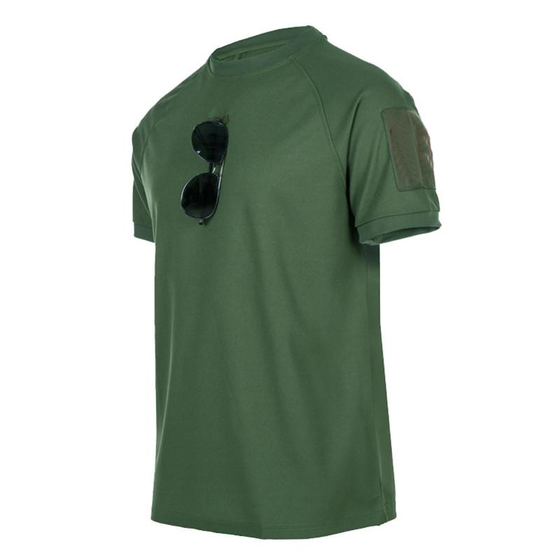 Military Tactical T Shirt Outdoor Sport Quick Dry Lapel Shor - 图1