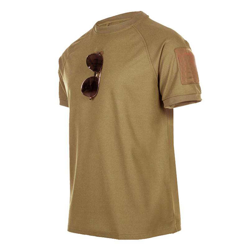 Military Tactical T Shirt Outdoor Sport Quick Dry Lapel Shor - 图2