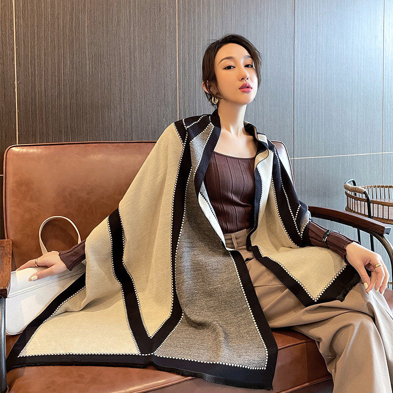 披肩围巾女冬季外搭2025新款办公室围巾毯子两用护肩颈保暖高级感,淘宝优惠券,粉丝福利购,淘宝优惠卷