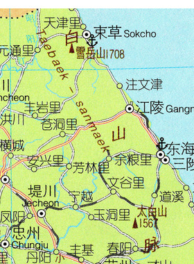 2026新款 朝鲜 韩国地图 墙贴 行政区划图 装饰画 交通海报地图