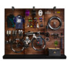 Walnut color cycling display storage thickened any wall