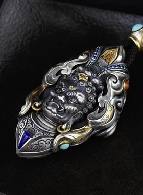 种花家无事牌复古不动明王生肖鸡本命佛守护神男女款招财护身