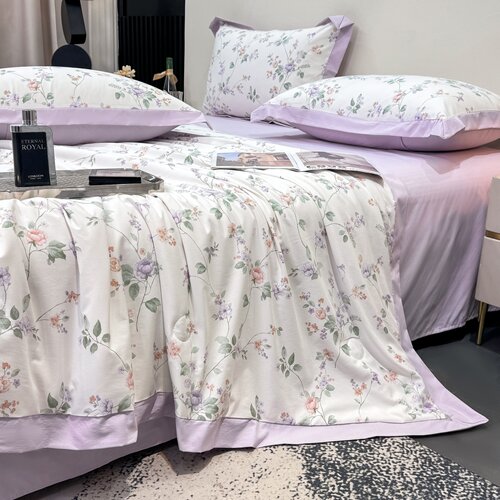 2026新款天丝棉夏被四件套夏凉被空调被1.5m2.0x2.3m可机洗凉感被 - 图1