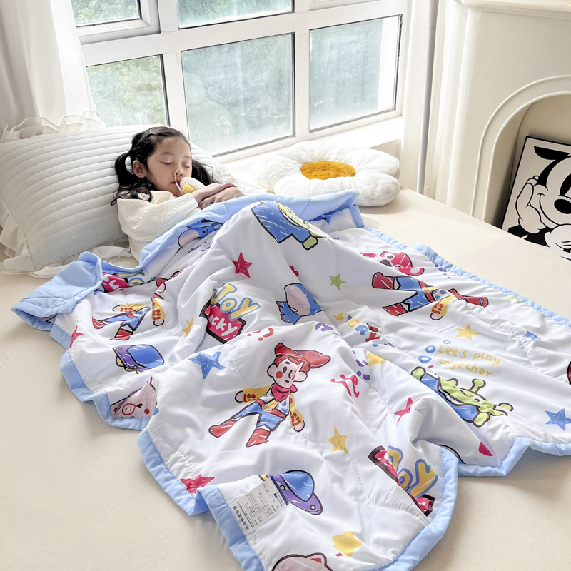 a类夏凉被宝宝幼儿园午睡空调被夏季女儿童薄款小被子全棉盖毯被1 - 图1