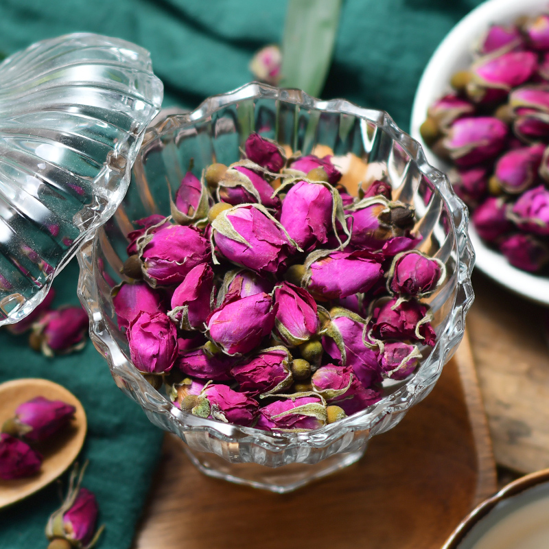 玫瑰花茶平阴干花泡茶玫瑰花瓣可食用旗舰店正品玫瑰花蕾泡水喝的 - 图0