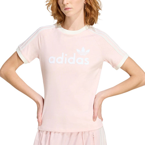 adidas阿迪达斯三叶草夏季女子运动休闲圆领短袖T恤KS9293 - 图1
