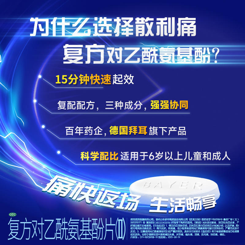 散利痛复方对乙酰氨基酚片20片散列通 痛经发热牙痛偏头痛神经痛 - 图0