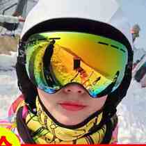 Single Board Ski Safety Helmet Male Snowmets Womens Equipment Suit Complete Snow Mirror Integrated Children Ski Hat Full Armor Ski Armor
