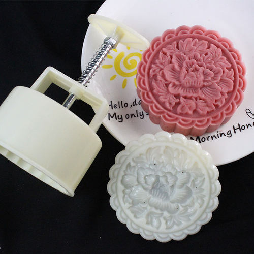 250g加大号手压式直径10cm月饼模具中秋广式月饼花片带字定制刻字 - 图2