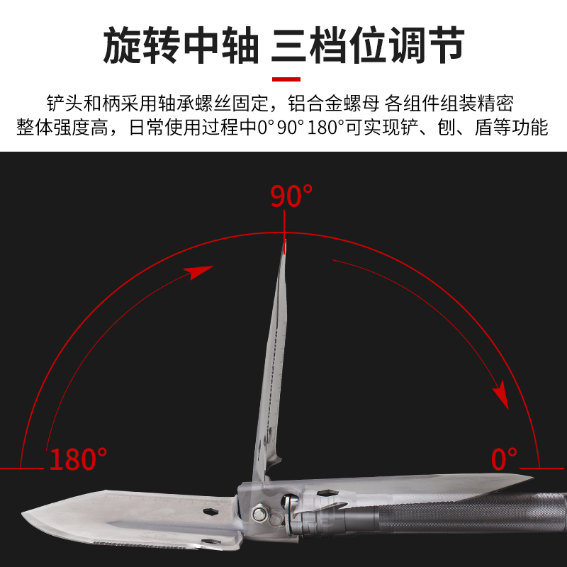 6411工厂Q8AB多功能工兵铲户外车载铁锹小钓鱼锹中国野营折叠铲子-图2