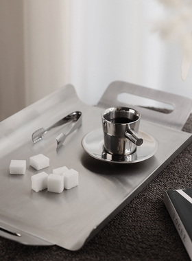 现代轻奢样板间金属收纳托盘摆件