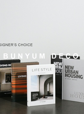 外文杂志样板房间陈设摆件仿真书