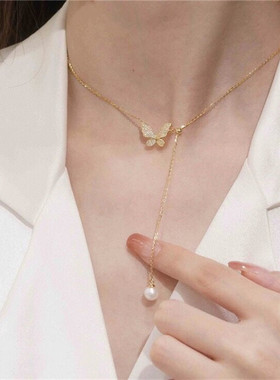 简约时尚气质百搭网红纯银锁骨链