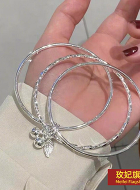 原创设计女银饰正生纯银足银手镯