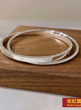 原创设计女银饰正生纯银幸运手镯