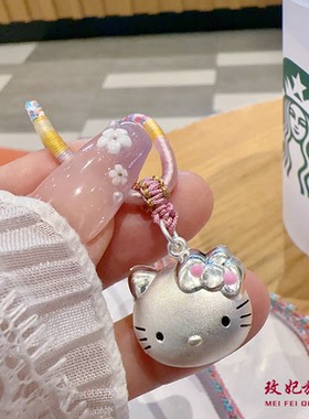 kt猫足银999纯银项链女甜美时尚