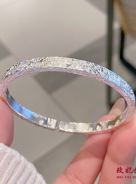 吉言开口纯银手镯女轻奢高级感