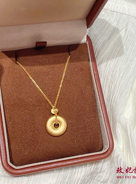 平安扣足银999银项链女简约百搭