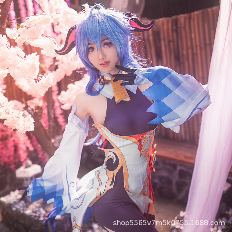 原神cos服甘雨cos游戏套装cosplay服装女甘雨连体袜全套衣服 - 图0