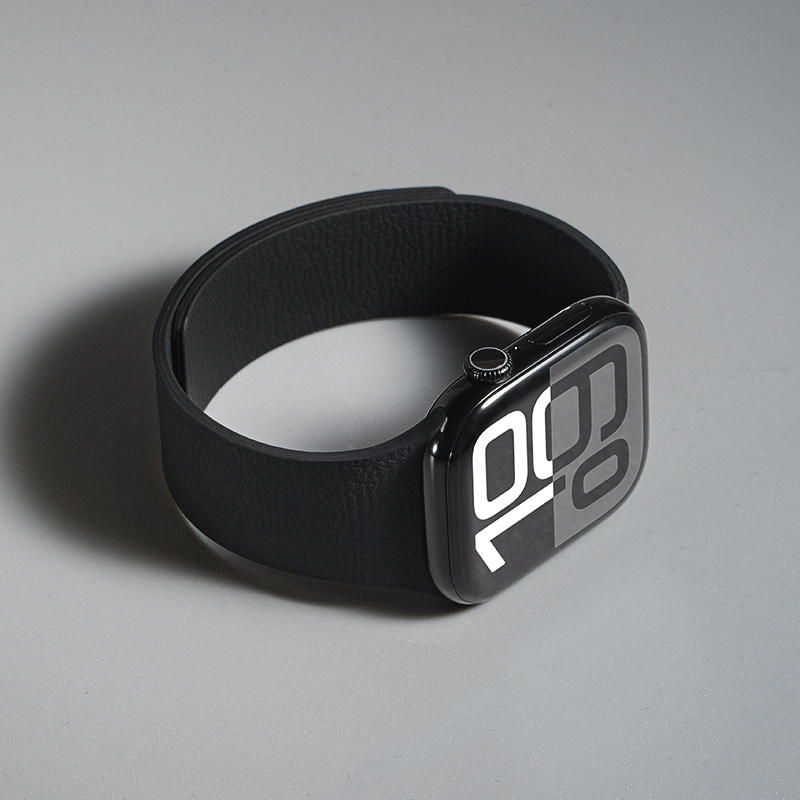 匠戴适用苹果S11手表iwatchs10表带磁吸applewatchS9硅胶S8新款ultra男士SE运动3高级S7男6透气女款3秋冬腕带 - 图1