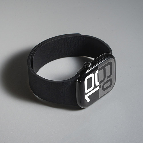 匠戴适用苹果S11手表iwatchs10表带磁吸applewatchS9硅胶S8新款ultra男士SE运动3高级S7男6透气女款3秋冬腕带 - 图1