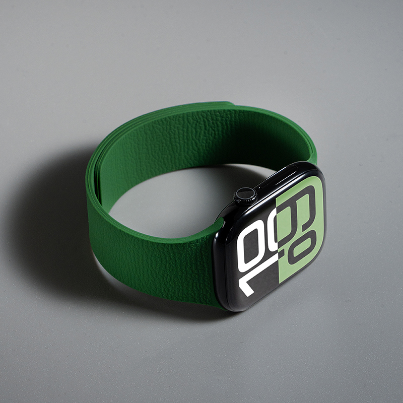 匠戴适用苹果S11手表iwatchs10表带磁吸applewatchS9硅胶S8新款ultra男士SE运动3高级S7男6透气女款3秋冬腕带 - 图3