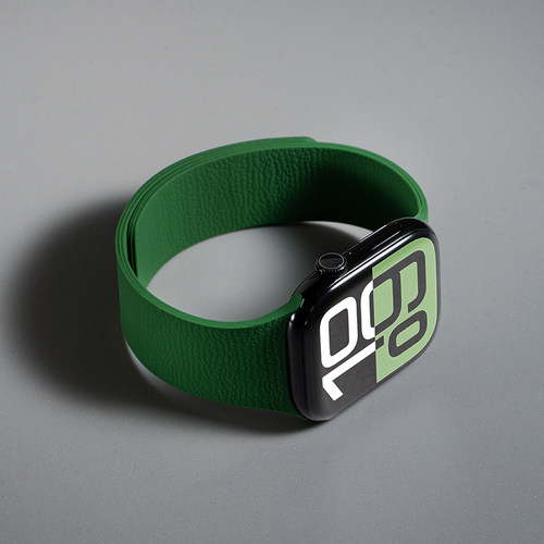 匠戴适用苹果S11手表iwatchs10表带磁吸applewatchS9硅胶S8新款ultra男士SE运动3高级S7男6透气女款3秋冬腕带 - 图3