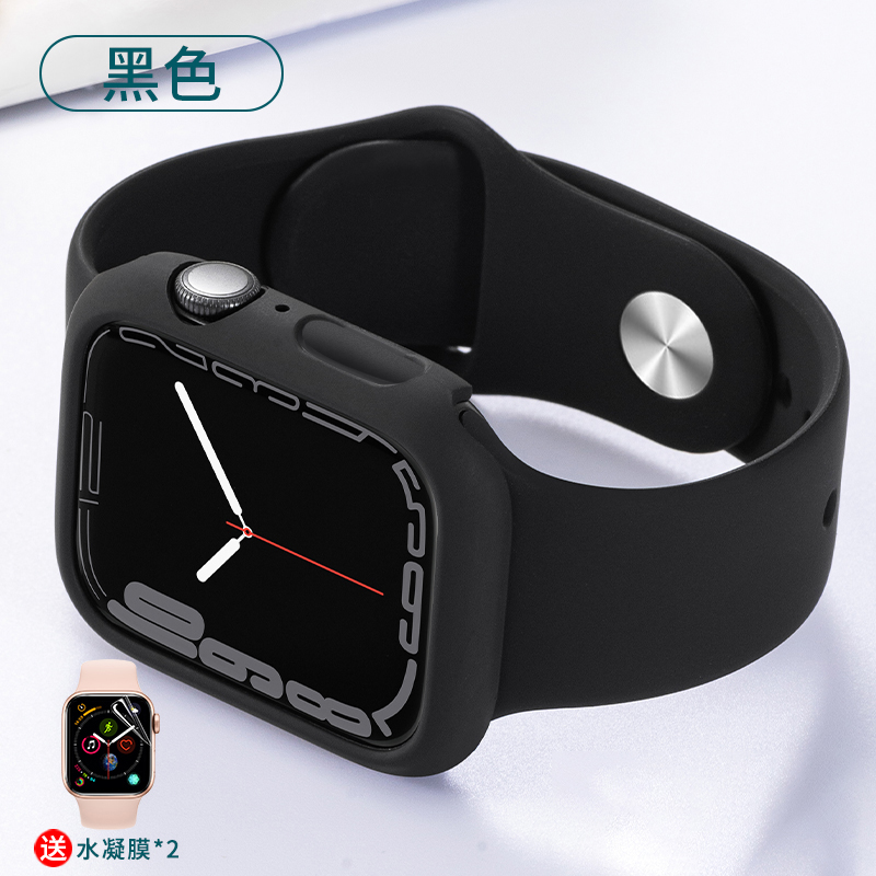 适用applewatch8保护壳苹果s7手表iwatch7保护套6/5/4/SE代男女PC表带S8表壳s6表套watchs表盘保护框保护膜 - 图2