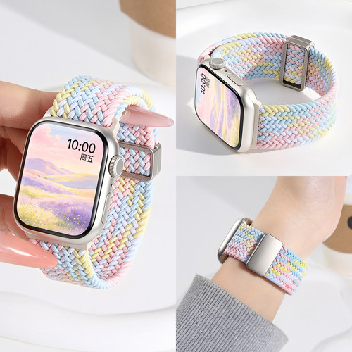 匠戴适用苹果S11手表iwatch11表带applewatch10t创意尼龙编织S8磁吸夏天运动se3新款8女款S7男智能Ultra3高级 - 图0