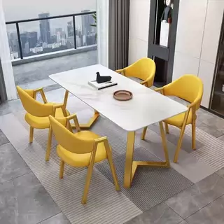 大理石纹岩板商用快餐桌奶茶早餐沙县小吃店面馆长方形餐桌椅组合,淘宝优惠券,粉丝福利购,淘宝优惠卷