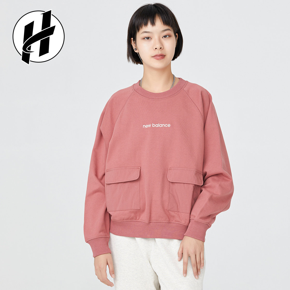 女款卫衣清仓New Balance/NB秋季运动休闲卫衣圆领长袖梭织套头衫,淘宝优惠券,粉丝福利购,淘宝优惠卷