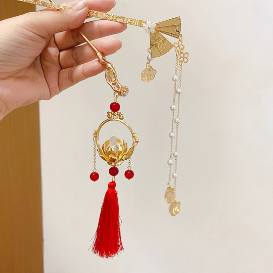 Haarnadel-Laternenquaste aus Metall im chinesischen Stil